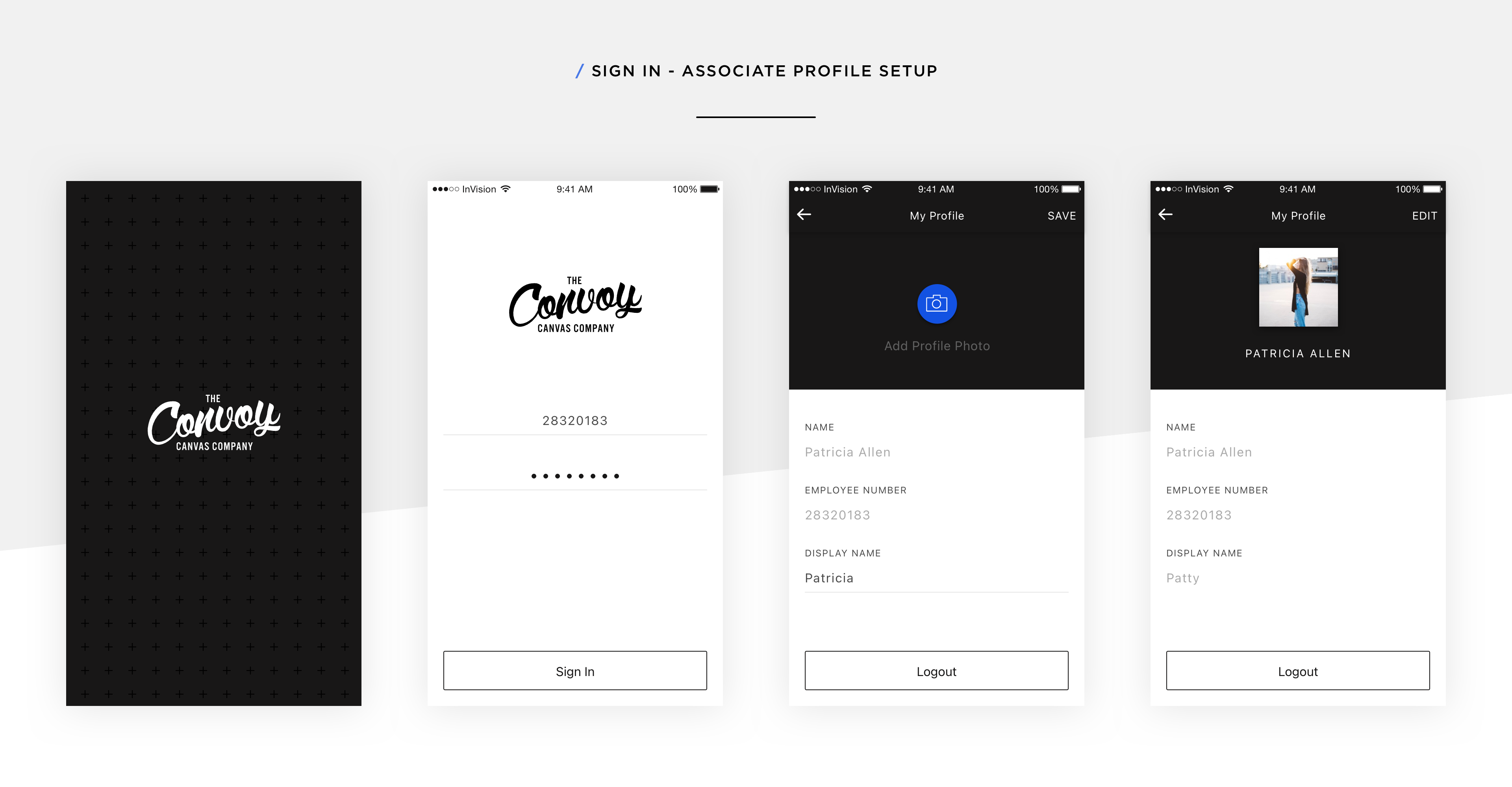 Kinetic Associate App · sign in and profile setup